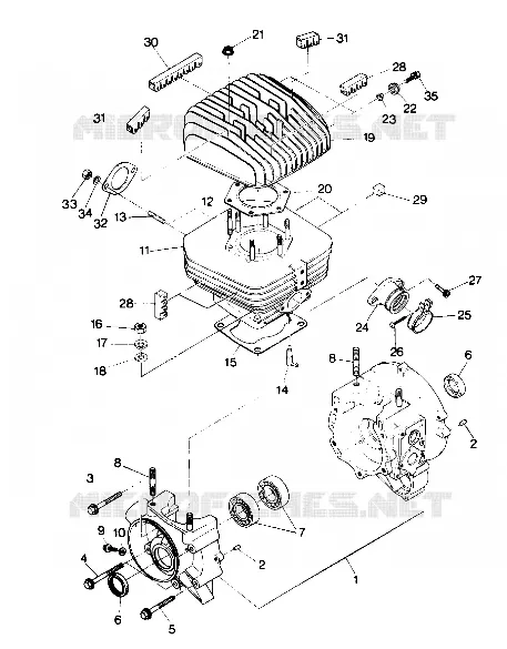 CRANKCASE AND CYLINDER (4913511351038A)