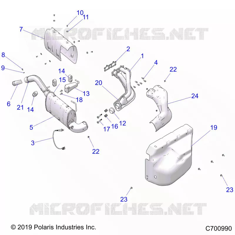 ENGINE, EXHAUST SYSTEM