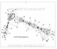 DRIVE TRAIN, FRONT GEARCASE (BUILT 9/27/10 AND BEFORE)