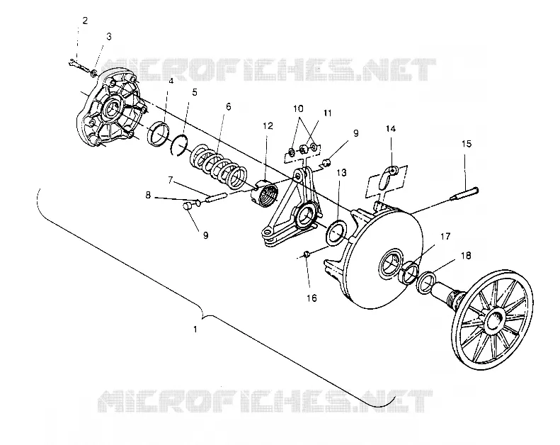 DRIVE CLUTCH ASSEMBLY 440 0952760, 440 SKS 0952560,  AND EUROPEAN 440 SKS E (4929032903C001)