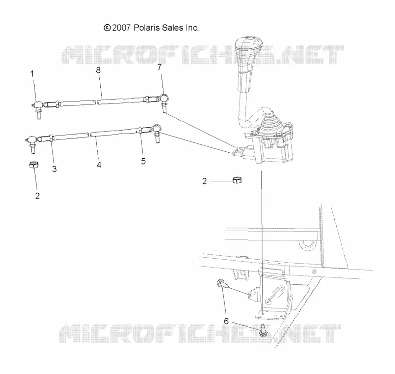 DRIVE TRAIN, GEAR SELECTOR MOUNTING
