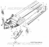CHASSIS, CLUTCH GUARD AND FOOTRESTS (600/155 INCH)