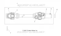 DRIVE TRAIN, FRONT PROP SHAFT (BUILT 9/18/07 AND AFTER)