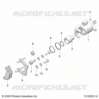 BRAKES, BRAKE REAR CALIPER