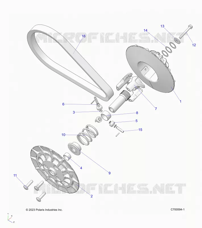 DRIVE TRAIN, SECONDARY CLUTCH