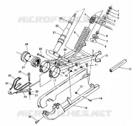 REAR SWING ARM   SHOCK 6X6 350L S938739 (4924362436037A)