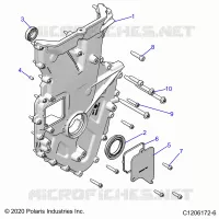 ENGINE, FRONT COVER