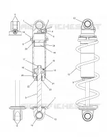 SUSPENSION, FRONT SHOCK TRACK (BLACK COIL OVER)