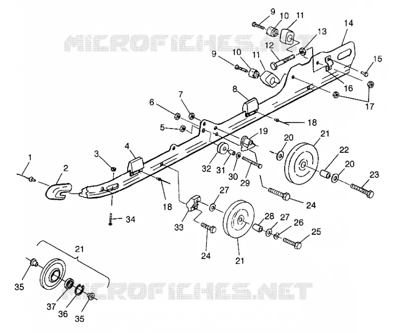 RAIL MOUNTING (SUSPENSION) 440 LC 0972760 (4938353835B009)