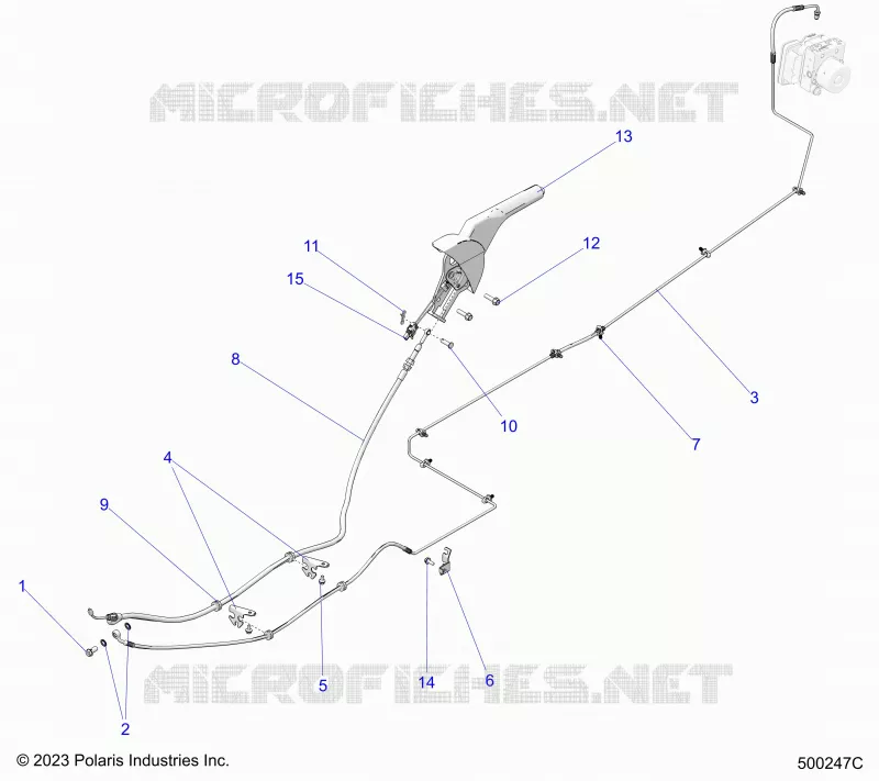 REAR BRAKE BRAKE LINE AND PARK BRAKE