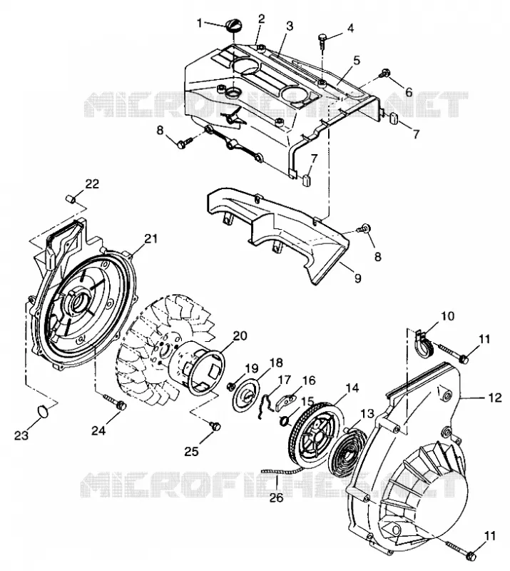 BLOWER HOUSING   RECOIL STARTER