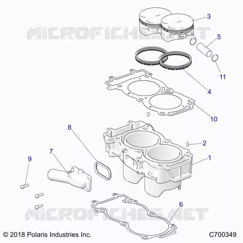 CYLINDER AND PISTON