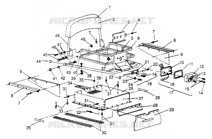 RACK   TUNNEL EXTENSION ASSEMBLY WIDETRAK LX 0952064 AND  EUROPEAN WIDETR (4928942894B001)