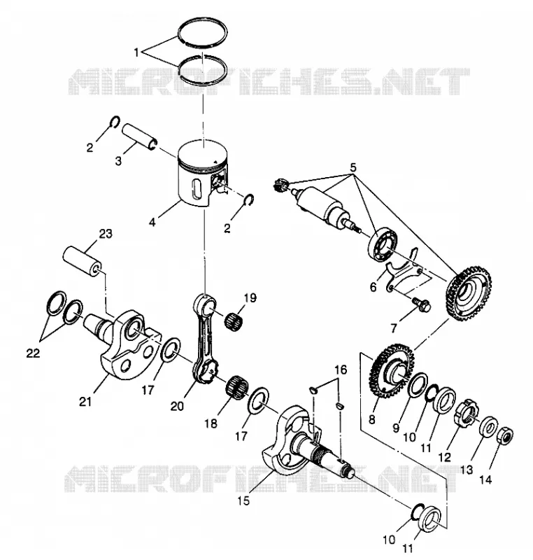 PISTON   CRANKSHAFT 6X6 400L