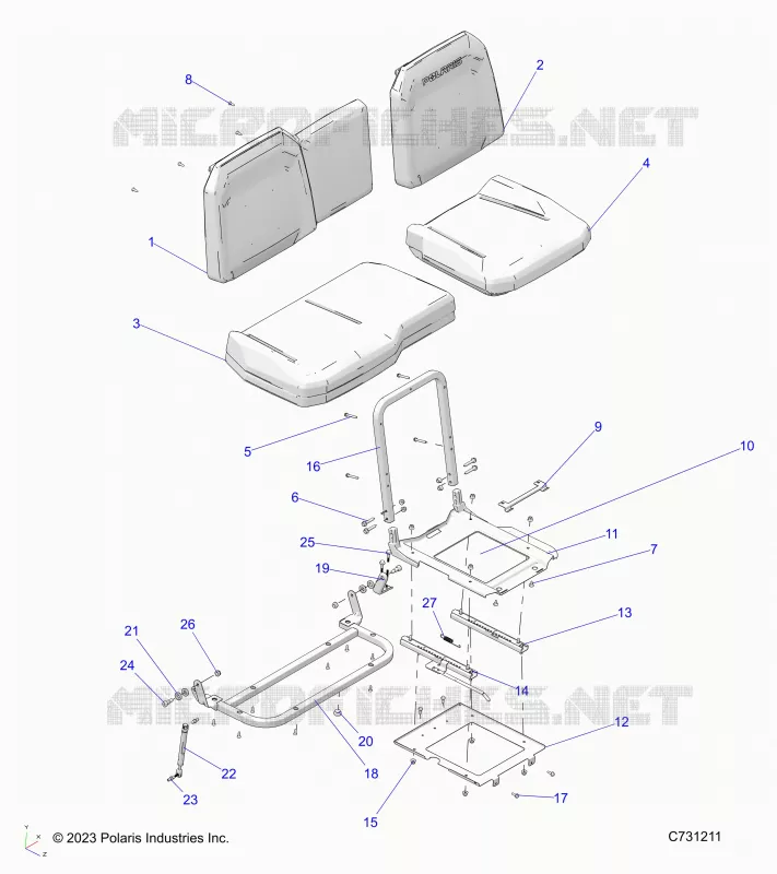 SEAT ASM. AND SLIDER