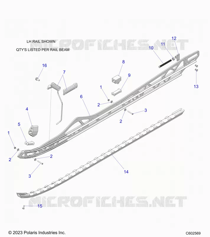 SUSPENSION, RAIL BEAM ASM, LH/RH
