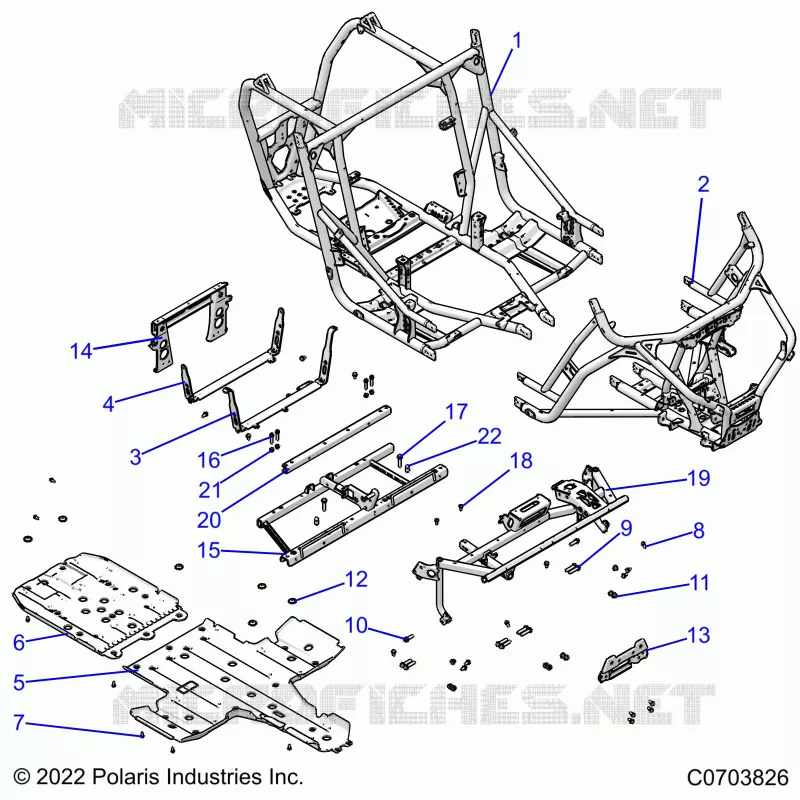 CHASSIS, MAIN FRAME AND SKID PLATES