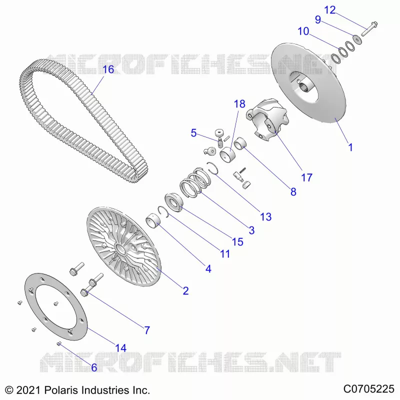 DRIVE TRAIN, SECONDARY CLUTCH