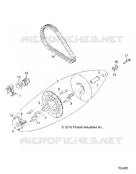 DRIVE TRAIN, SECONDARY CLUTCH