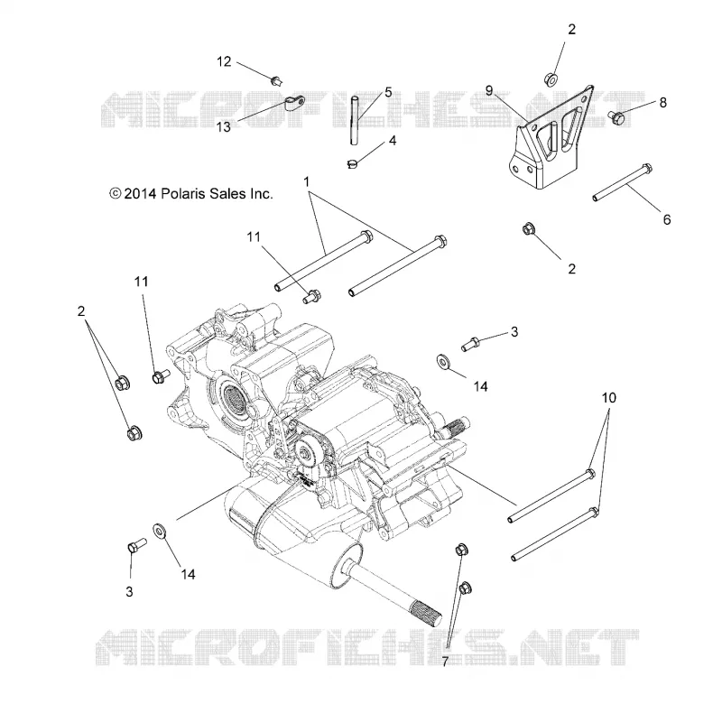DRIVE TRAIN, MAIN GEARCASE MOUNTING