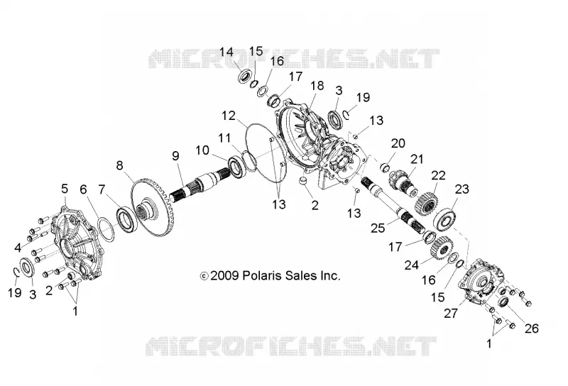 DRIVE TRAIN, MID GEARCASE