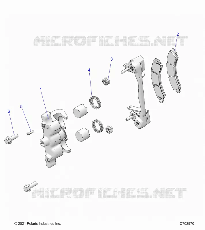 BRAKES, FRONT BRAKE CALIPER