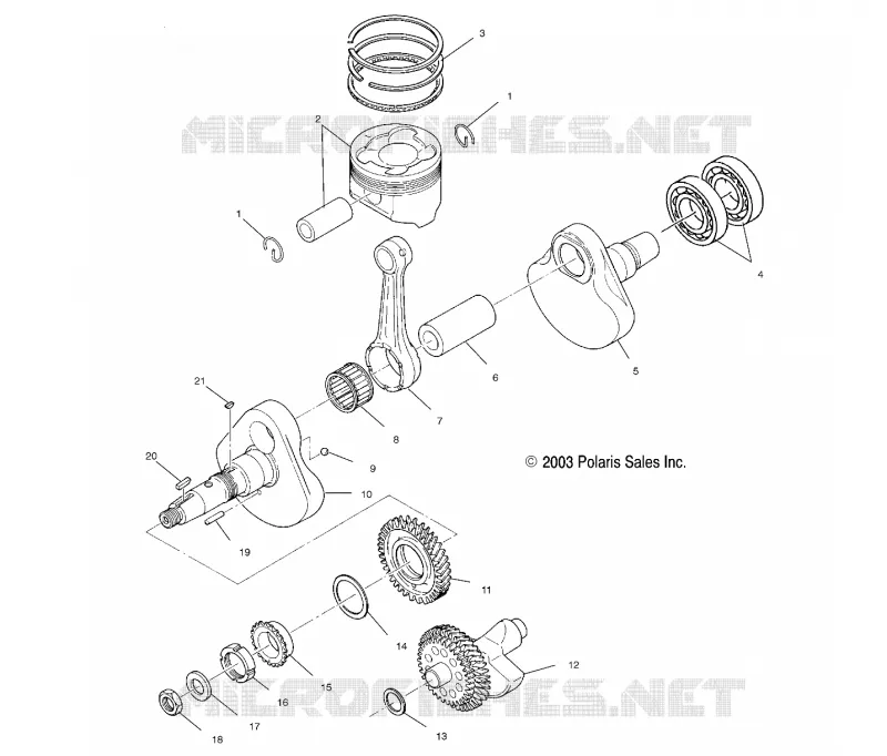 CRANKSHAFT AND PISTON