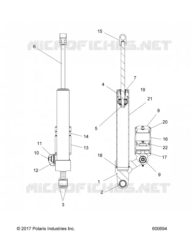 SUSPENSION, REAR SHOCK TRACK (ADVENTURE, XC)