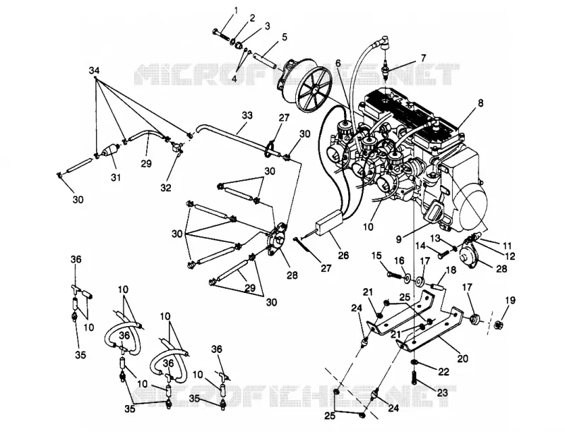 ENGINE MOUNTING 600 XCR 0961676 AND EUROPEAN 600 XCR E961676 (4932123212C001)