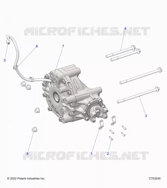 DRIVE TRAIN, GEARCASE, REAR, MOUNTING