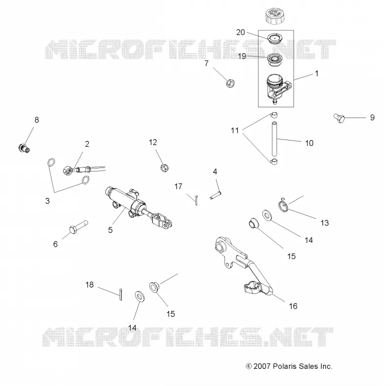 BRAKES, FOOT PEDAL AND MASTER CYLINDER