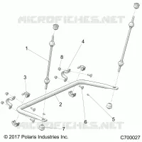 SUSPENSION, REAR STRUT STABILIZER, 50S