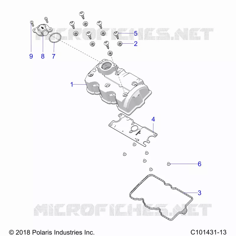 ENGINE, VALVE COVER