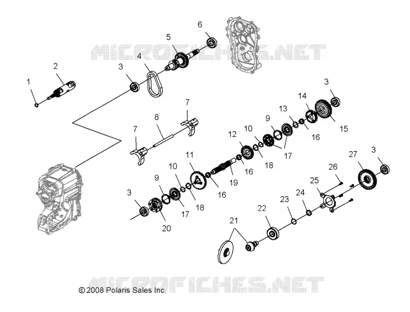 DRIVE TRAIN, MAIN GEARCASE INTERNAL