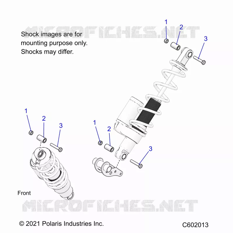 SUSPENSION, SHOCK MOUNTING, REAR SUSP.