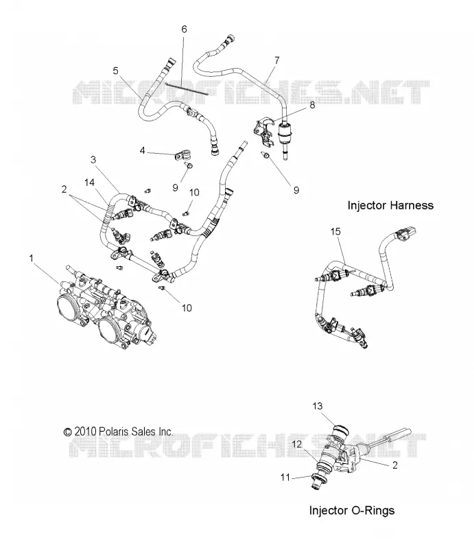 FUEL SYSTEM, RAIL, LINES AND THROTTLE  BODY