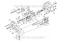 GEARCASE/BRAKE AND CHAIN COVER MOUNTING 6X6 400L, SWEDISH S948740 AND  NORW (4926812681035A)