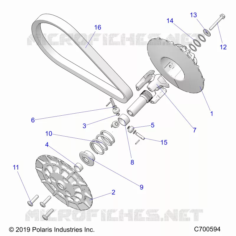 DRIVE TRAIN, SECONDARY CLUTCH
