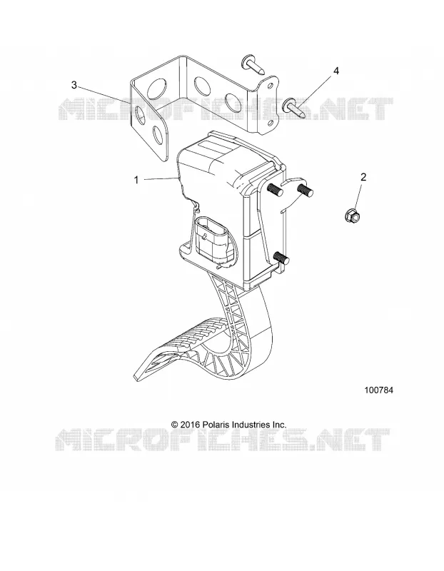 ENGINE, THROTTLE PEDAL AND MOUNT