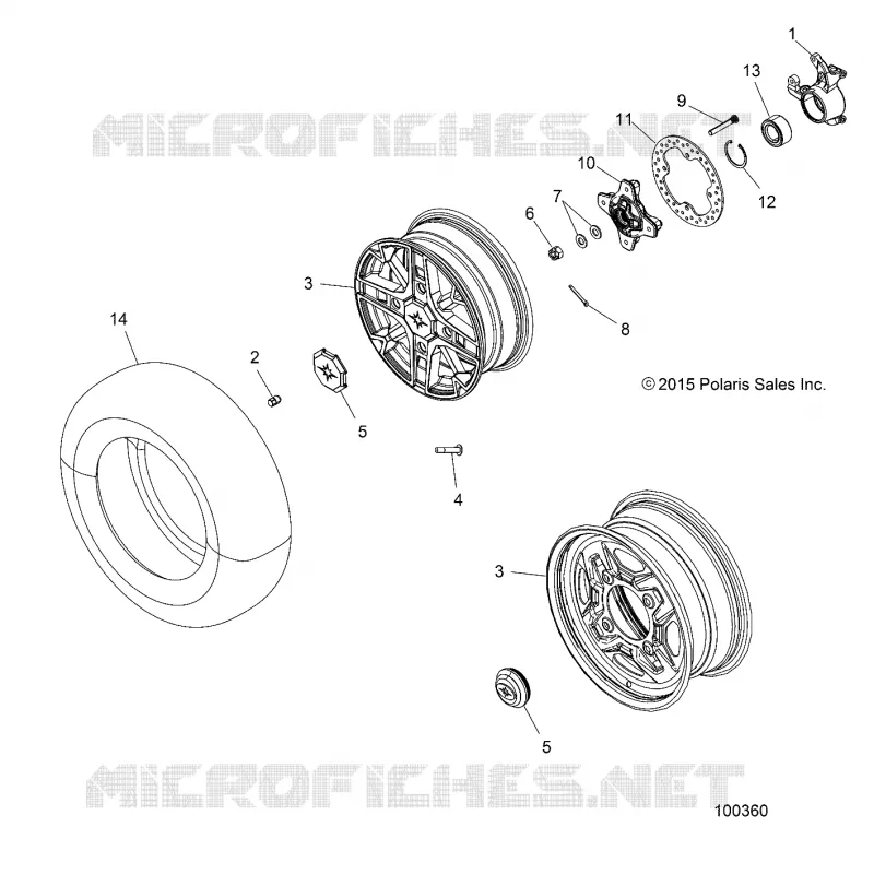 WHEELS, FRONT AND HUB