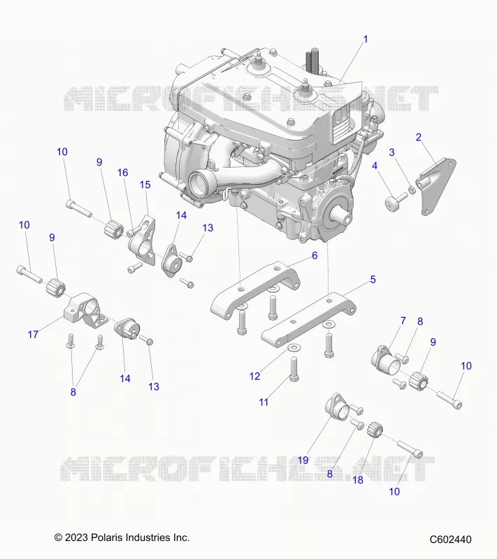 ENGINE, MOUNTING & LONG BLOCK
