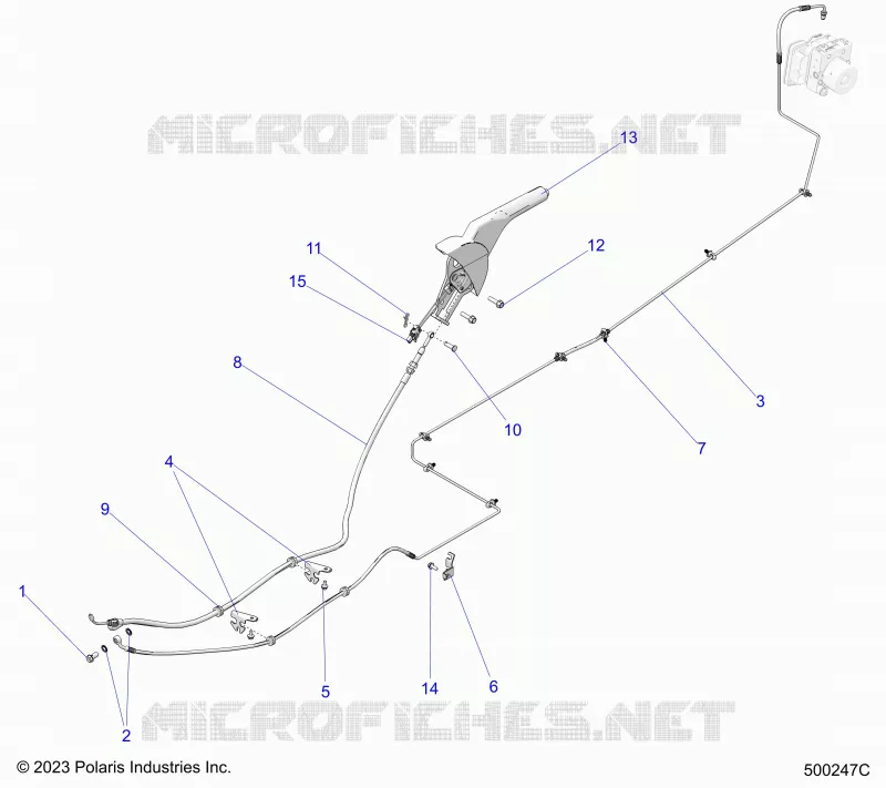 REAR BRAKE BRAKE LINE AND PARK BRAKE