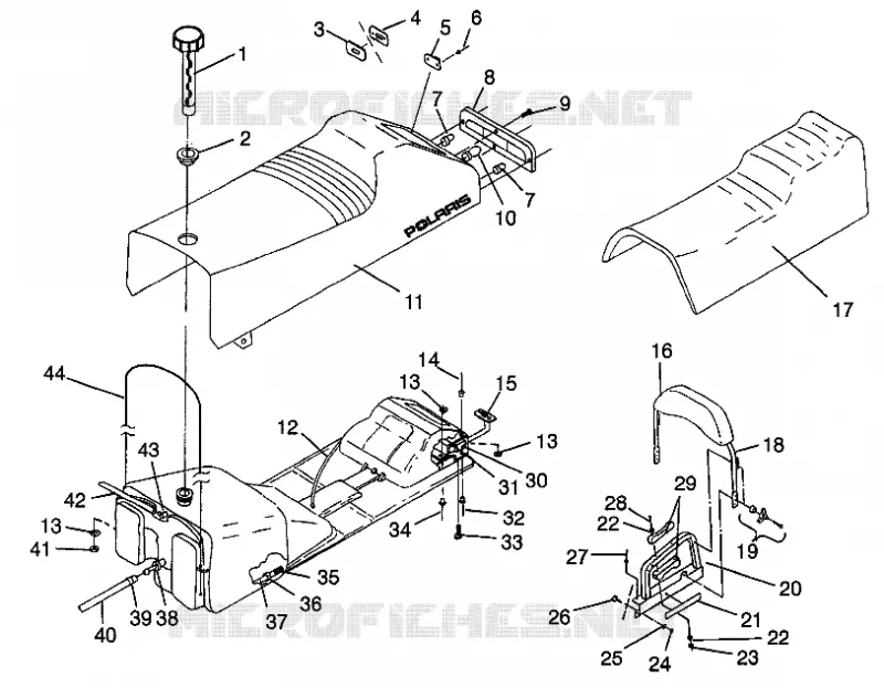 SEAT   GAS TANK TRAIL 0972761, EUROPEAN TRAIL E972761,  TRAIL TOURING 097 (4938313831A010)