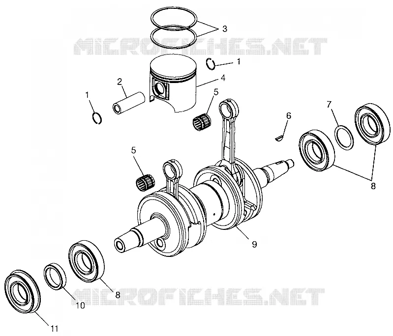 PISTON   CRANKSHAFT 700 XC 0971766 (4941814181C009)