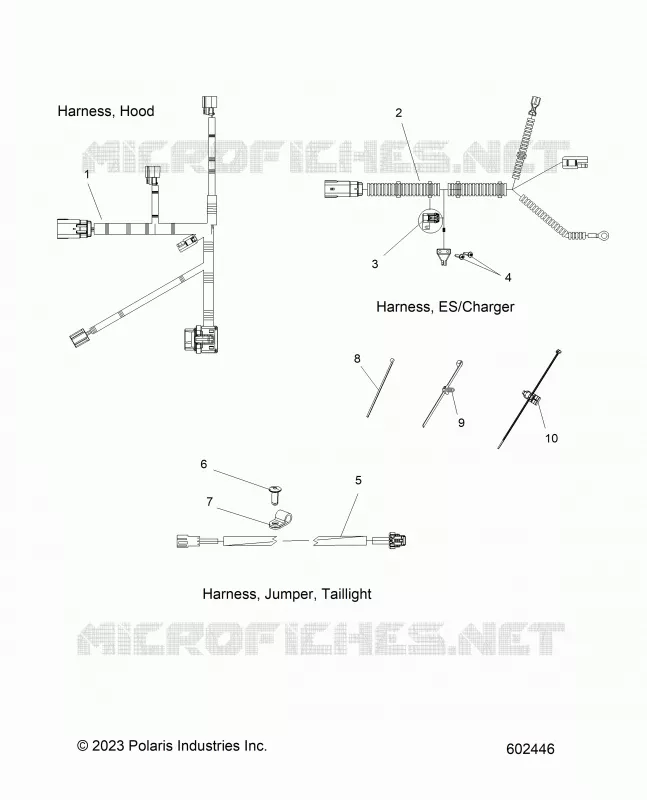 ELECTRICAL, HARNESS, HOOD, E.S. START, TAILLIGHT
