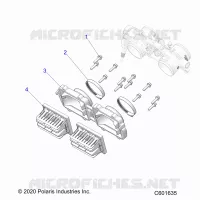 ENGINE, REED VALVE AND THROTTLE BODY ADAPTOR -S24TLP8RS (C601635)
