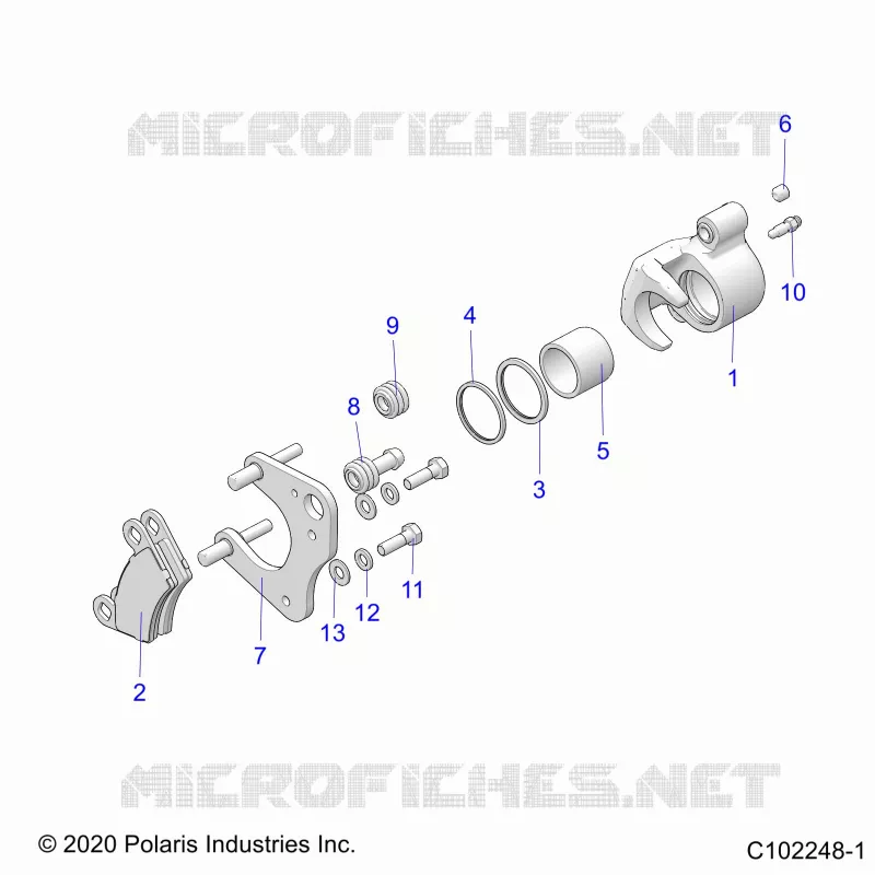 BRAKES, BRAKE FRONT BRAKE CALIPER (FROM 8/16/2021)