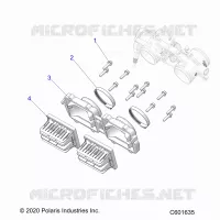 ENGINE, REED VALVE AND THROTTLE BODY ADAPTOR -S23TLC8RS/8RE (C601635)