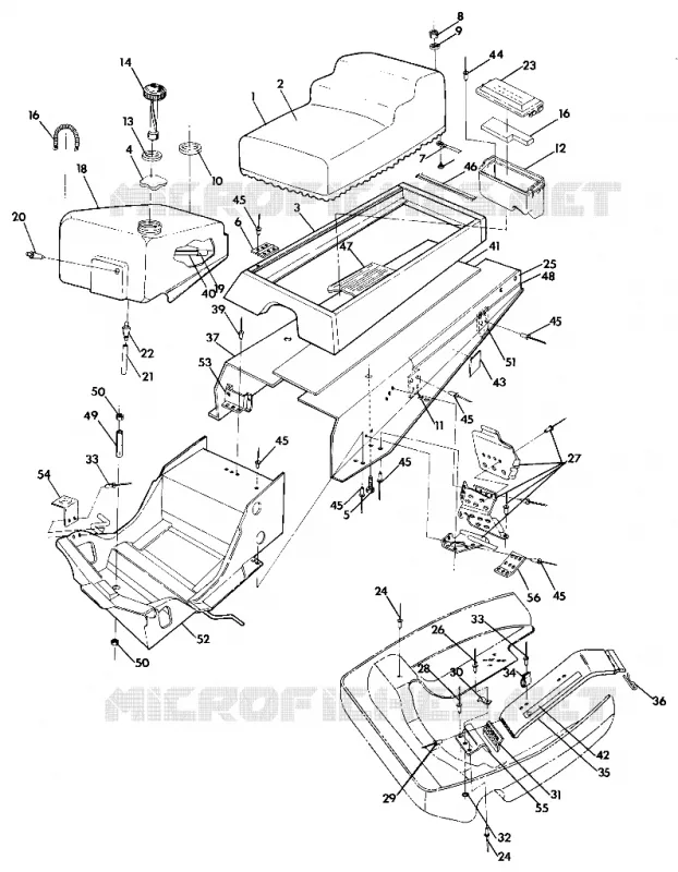CHASSIS AND SEAT UPDATED 2/90 (4917871787001A)