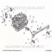 ENGINE, MOUNTING & LONG BLOCK